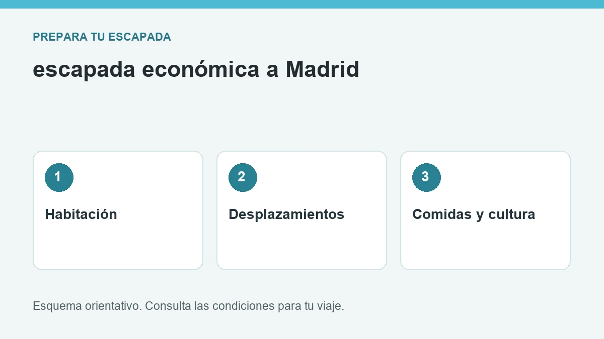 Tres partidas para organizar la escapada: habitación, desplazamientos, comidas y cultura